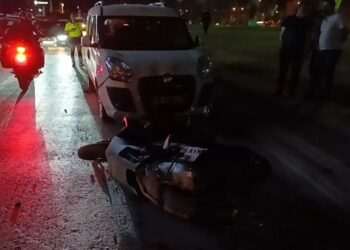 Sərxoş sürücü motosikletə çırpıldı: Sürücü ərazidən qaçdı