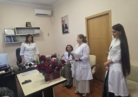 2 nömrəli Klinik Psixiatriya Xəstəxanasında Qızqayıt Məmmədovanın 65 illiyi münasibətilə təbrik görüşü keçirilib