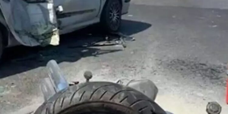 Minik avtomobil və motosiklet toqquşdu: 6 yaralı