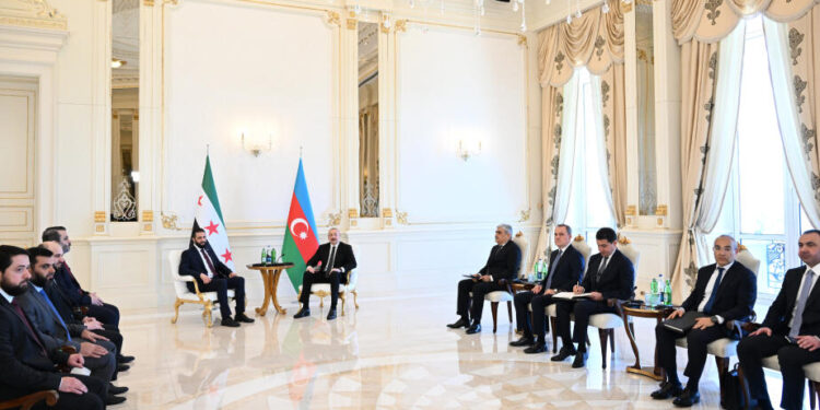 İlham Əliyevin Əhməd Əl Şaraa ilə görüşü olub - VİDEO - FOTOLAR