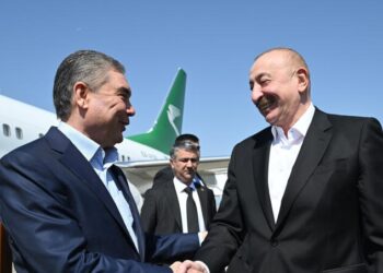 Qurbanqulu Berdiməhəmmədov Füzuli rayonuna gəlib – FOTOLAR