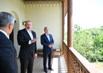 İlham Əliyev və Qurbanqulu Berdiməhəmmədov Şuşada Mehmandarovların malikanə kompleksində olublar – FOTOLAR