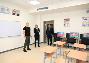 Ağdam şəhər 1 nömrəli tam orta məktəbin binasının açılışı olub – FOTOLAR