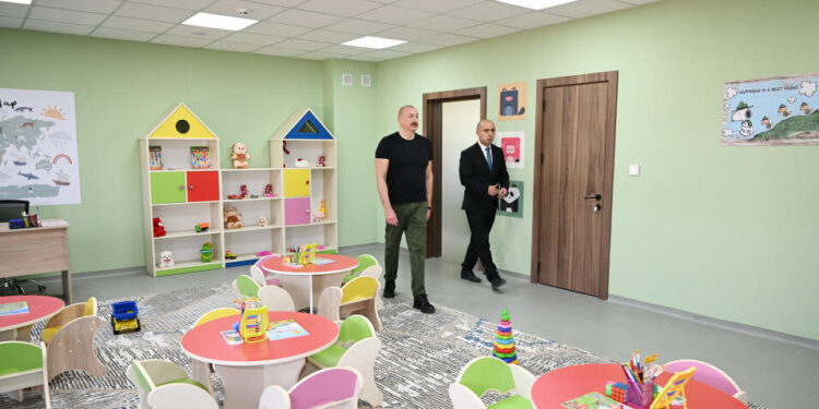 Ağdam şəhərində 1 nömrəli körpələr evi-uşaq bağçası istifadəyə verilib - FOTOLAR