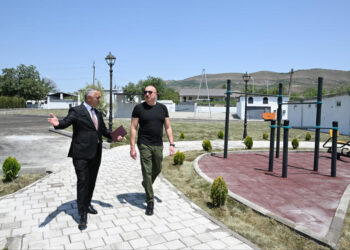 Prezident Xocalının Təzəbinə kəndində görülən işlərlə tanış olub – FOTOLAR