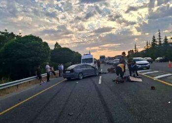 Minik avtomobili və motosiklet toqquşub: 1 ölü, 1 yaralı