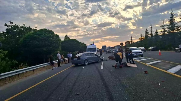 Minik avtomobili və motosiklet toqquşub: 1 ölü, 1 yaralı