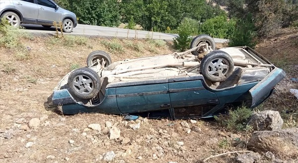 Avtomobil aşdı: Sürücü yaralandı