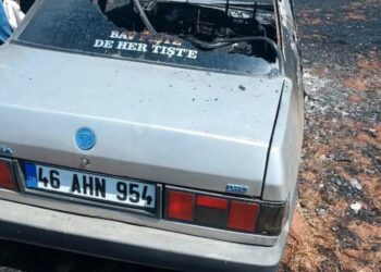 Tarladakı yanğın avtomobilin yanmasına səbəb oldu