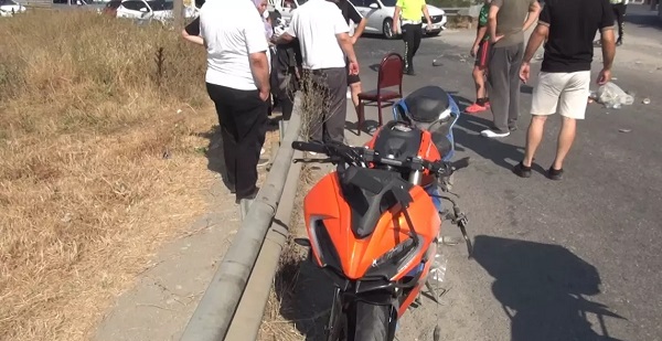 Avtomobil və motosiklet toqquşdu: 1 yaralı