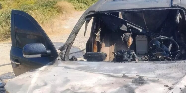 Hərəkətdə olan avtomobil yandı