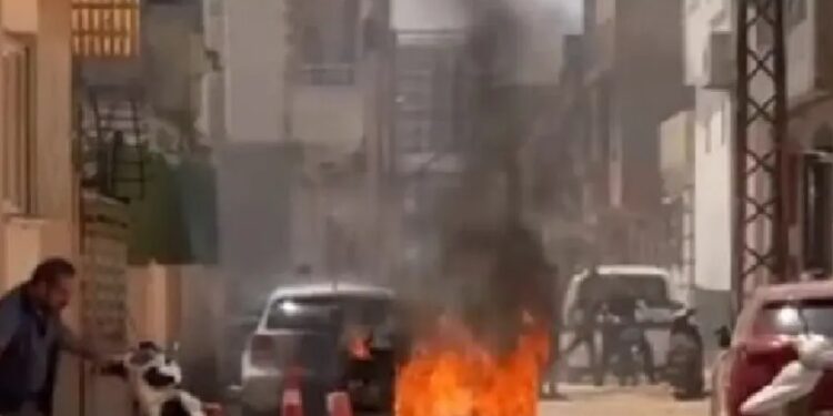 Asfaltkəsmə aparatında partlayış: 1 yaralı