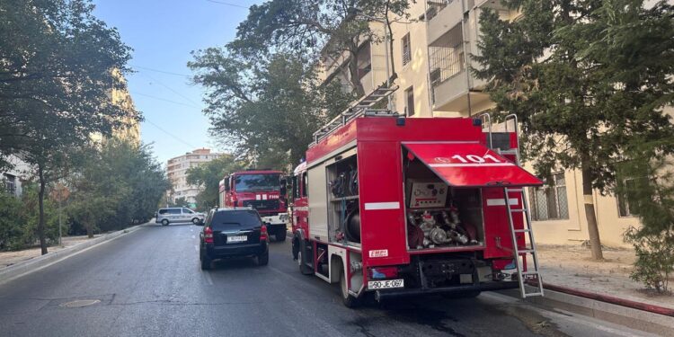 Bakıda PARTLAYIŞ - yaralı var - FOTOLAR