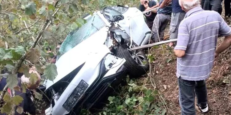 Avtomobil yol kənarına aşdı: 1 ölü, 2 yaralı