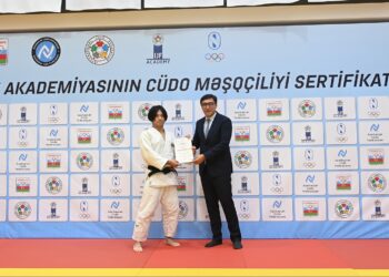 Cüdo məşqçiliyi üzrə proqramının iştirakçılarına sertifikatların təqdimolunma mərasimi keçirilib