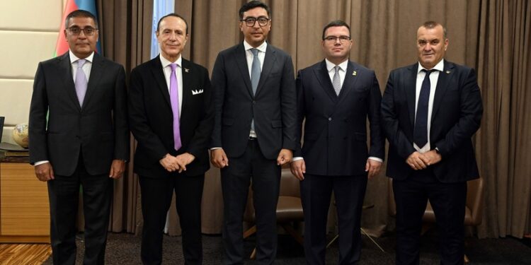 Fərid Qayıbov Albaniya Olimpiya Komitəsinin prezidenti və digər rəsmi şəxslərlə görüşüb