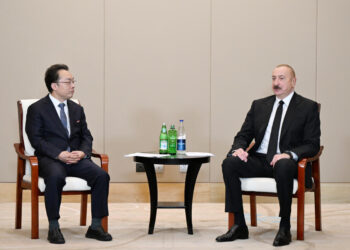 İlham Əliyev Tiencində “CETC” korporasiyasının baş direktoru ilə görüşüb – VİDEO – FOTOLAR