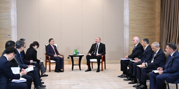 Prezident Tiencin şəhərində “CCCC” şirkətinin sədri ilə görüşüb - VİDEO - FOTOLAR