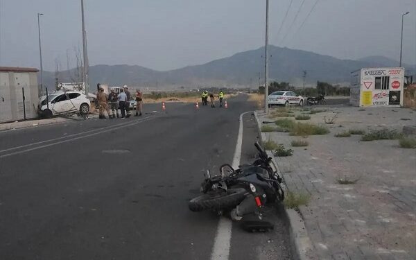 Minik avtomobili və motosiklet toqquşdu: 1 ölü, 3 yaralı