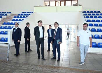 Fərid Qayıbov Bərdə Olimpiya İdman Kompleksinin mövcud vəziyyəti ilə maraqlanıb