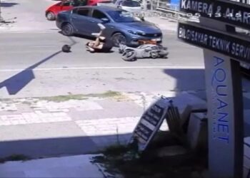 Minik avtomobili və motosiklet toqquşdu: 1 yaralı