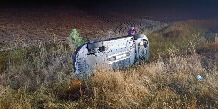 Avtomobil yol kənarına aşdı: 5 yaralı