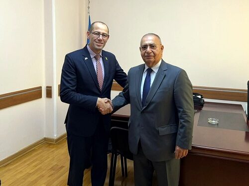 İsrail səfiri Ronen Krausz DİP sədri Asim Mollazadə ilə görüşüb-FOTO