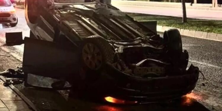 Avtomobil aşdı: 2 yaralı