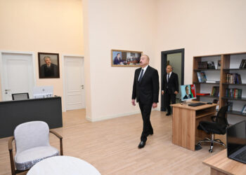 İlham Əliyev Səməd Vurğun adına Yaradıcılıq Evinin açılışında iştirak edib – VİDEO – FOTOLAR