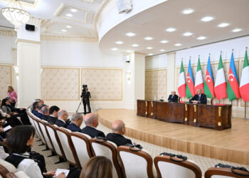 Azərbaycan və İtaliya prezidentləri mətbuata bəyanatlarla çıxış ediblər – FOTOLAR