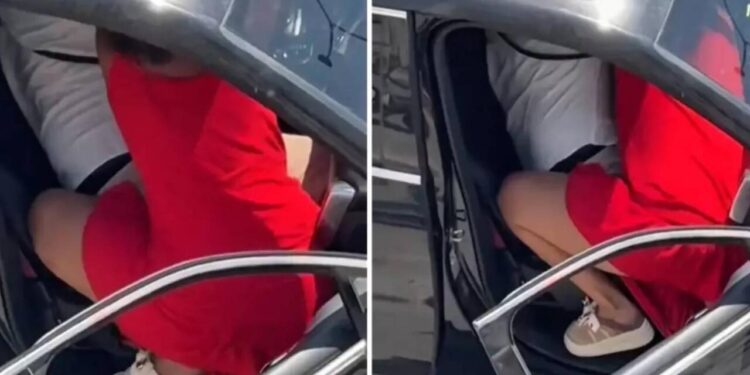 Maşında nişanlısına dəhşət yaşatdı - Anbaan kameraya düşdü - VİDEO