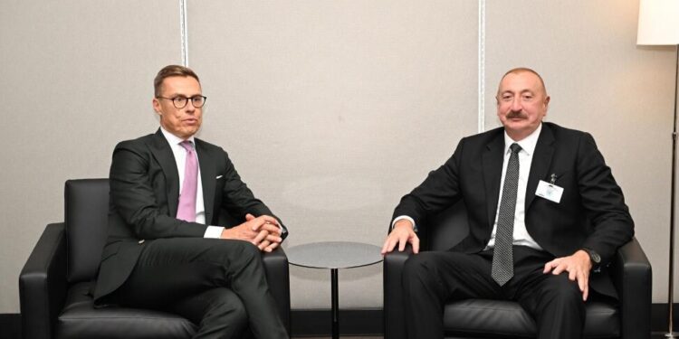 İlham Əliyev Finlandiya Prezidenti ilə görüşüb - FOTOLAR