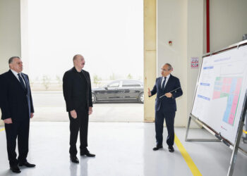 Prezident Sabirabadda aqrokimyəvi vasitələrin istehsalı müəssisəsinin fəaliyyəti ilə tanış olub – FOTOLAR