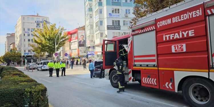 Hərəkətdə olan avtomobil yandı