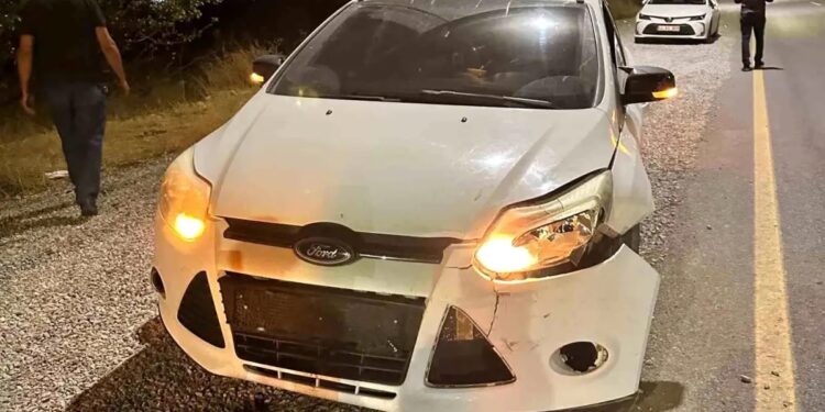 Avtomobil donuza çırpıldı