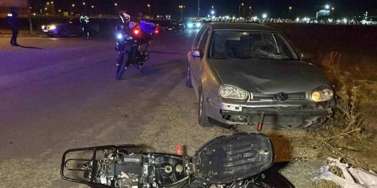 Minik avtomobili və motosiklet toqquşdu: 1 yaralı