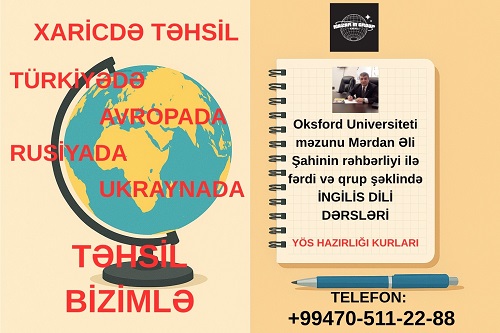 İNGİLİS DİLİ KURSLARI VƏ XARİCDƏ TƏHSİL BİZİMLƏ