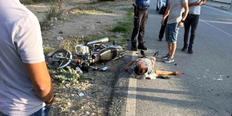 Minik avtomobili və motosiklet toqquşdu: 1 yaralı