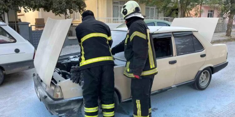 Hərəkətdə olan avtomobil yandı