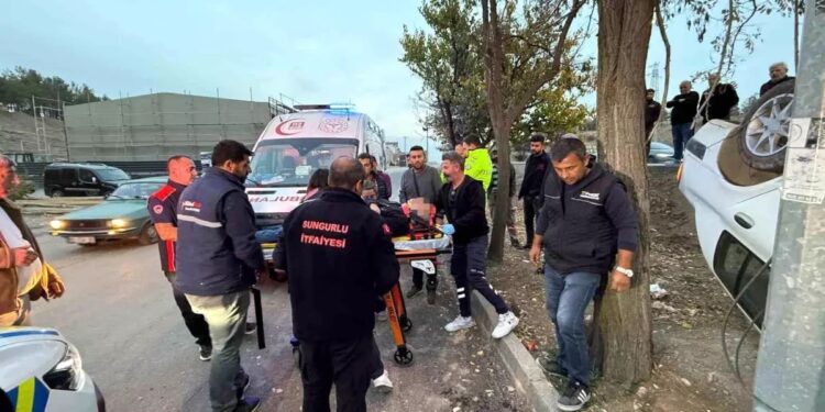 Avtomobil aşdı: 70 yaşlı sürücü yaralandı