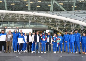Milli komandamızın üzvləri Vətənə dönüb
