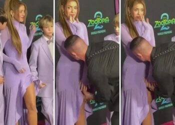 Şakira qırmızı xalçada özünü itirdi: Qəfil gəlib ətəyindən yapışdı