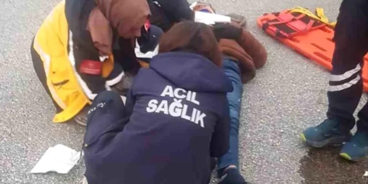 Minik avtomobili və motosiklet toqquşdu: 1 yaralı