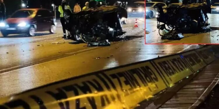 Avtomobil ağaca çırpılaraq yandı: 2 yaralı