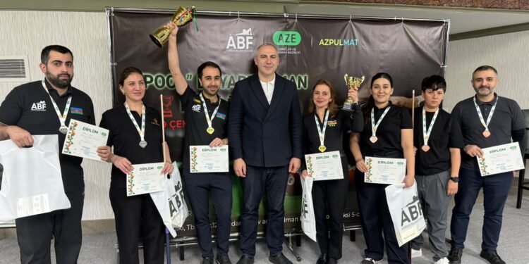 “Pool” bilyard idman növü üzrə ölkə çempionatı başa çatdı