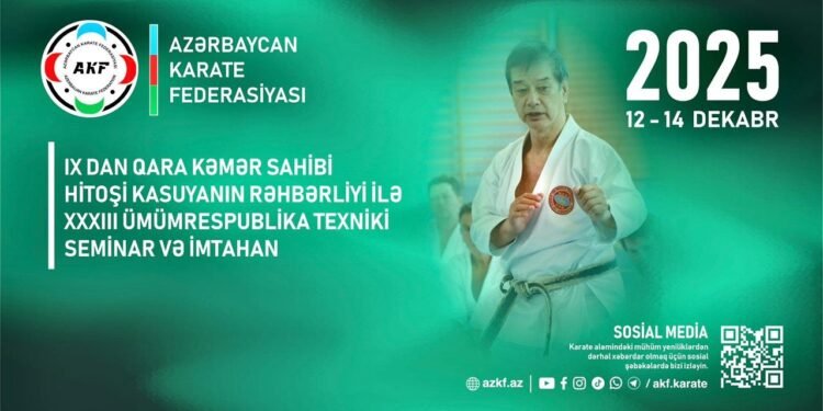 Hitoşi Kasuyanın rəhbərliyi ilə XXXIII Ümumrespublika Texniki Seminar və İmtahan keçiriləcək