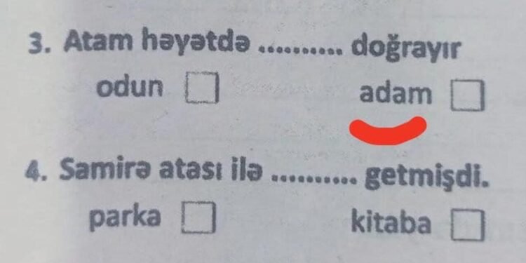 3-cü siniflərə verildiyi iddia olunan sualla bağlı rəsmi açıqlama
