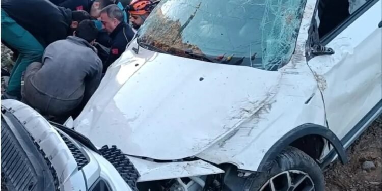 Avtomobil yol kənarına aşdı: 2 yaralı