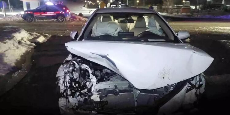 Avtomobil donuz sürüsünə çırpıldı: 3 yaralı