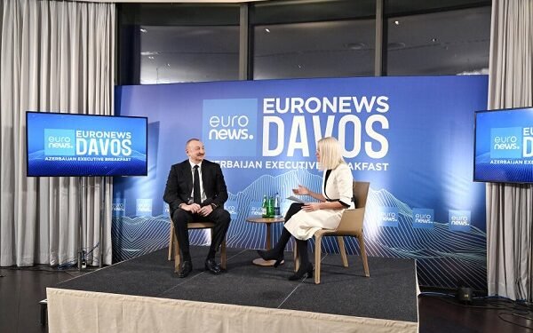 Prezident Davosda “Euronews” televiziyasına müsahibə verib - VİDEO - FOTOLAR